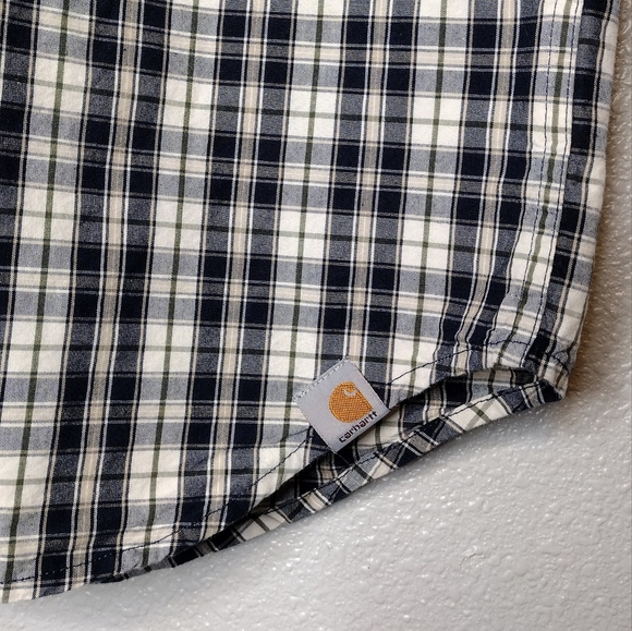 Carhartt Men's Plaid Relaxed Fit Western Cowboy Casual Button Down Shirt Sz L - Picture 9 of 14